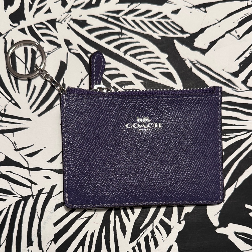 Coach purple mini wallet